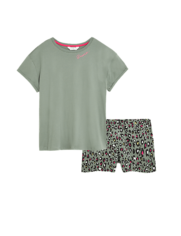 Pure Cotton Leopard Shortie Set