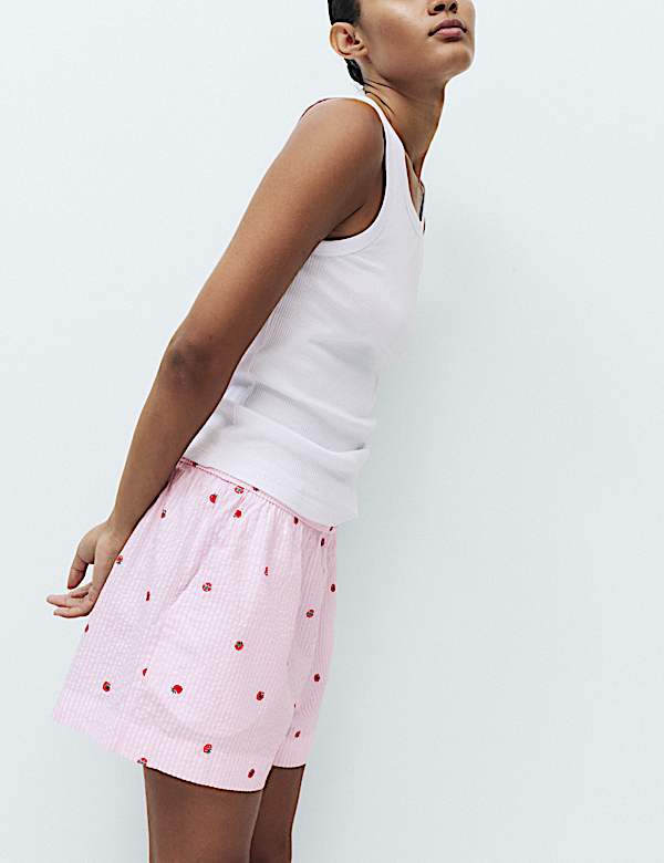 Ribbed Vest Tomato Print Shortie Set - KG