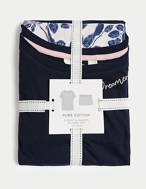 Pure Cotton Floral Shortie Pyjama Set