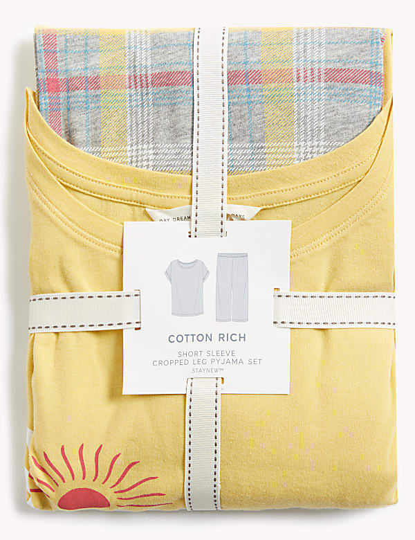 Cotton Rich Sunshine Cropped Pyjama Set