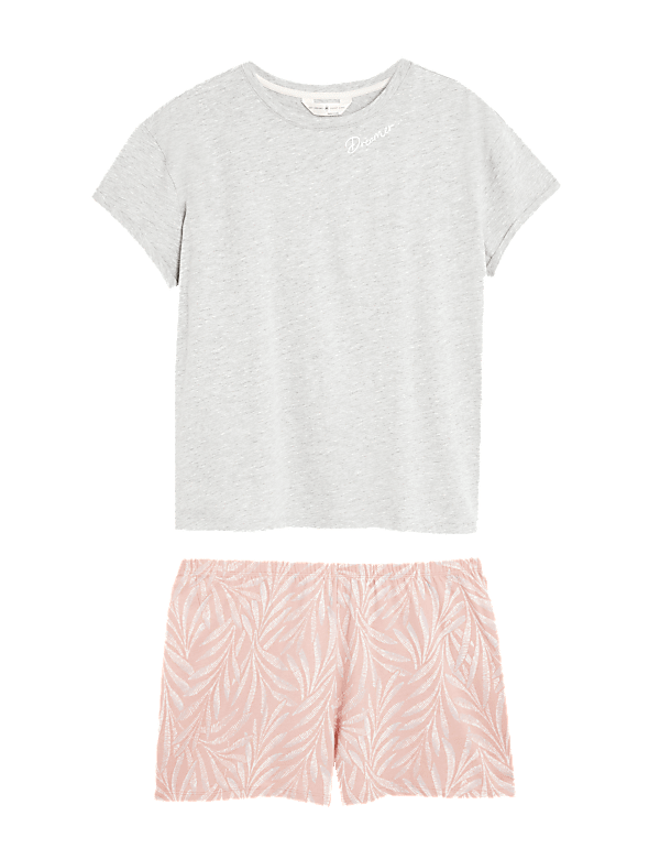 Cotton Rich Leaf Shortie Set