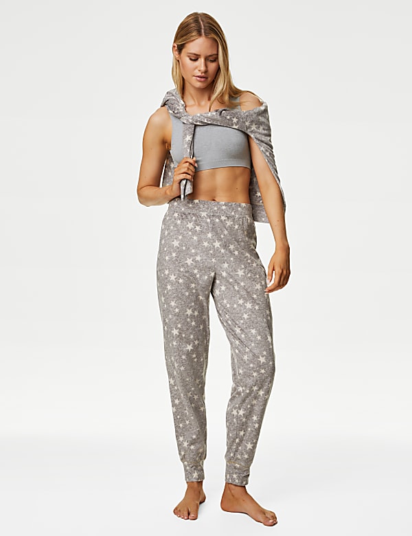 Fleece Star Print Pyjama Set - GR