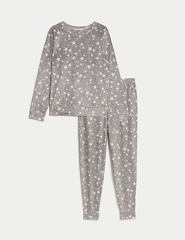 Fleece Star Print Pyjama Set - GR