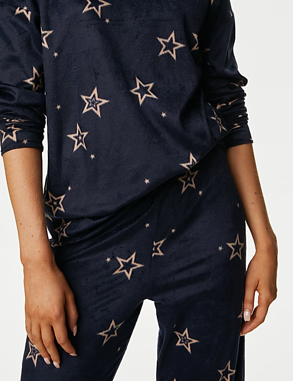 Fleece Star Print Pyjama Set