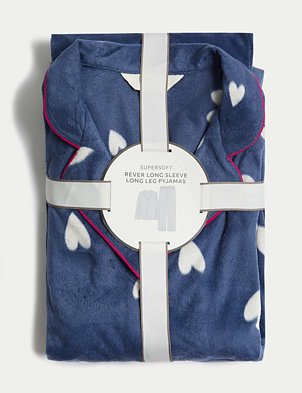 Fleece Heart Print Pyjama Set