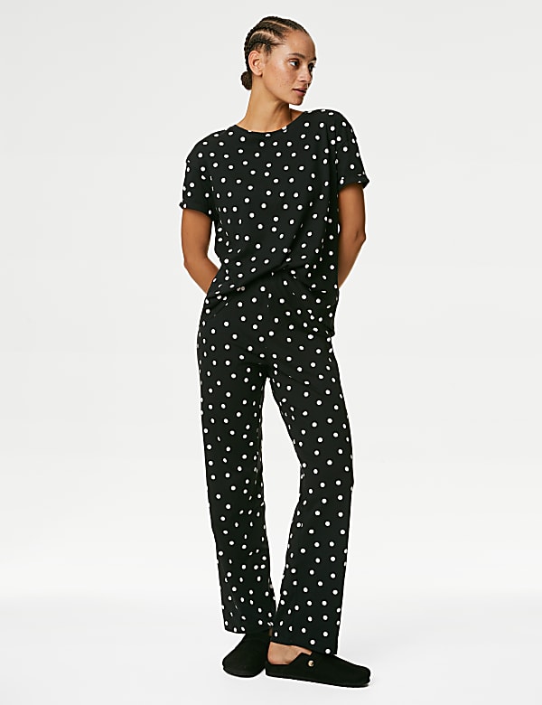 Pure Cotton Polka Dot Pyjama Set - GR