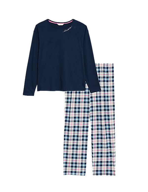 Pure Cotton Checked Pyjama Set
