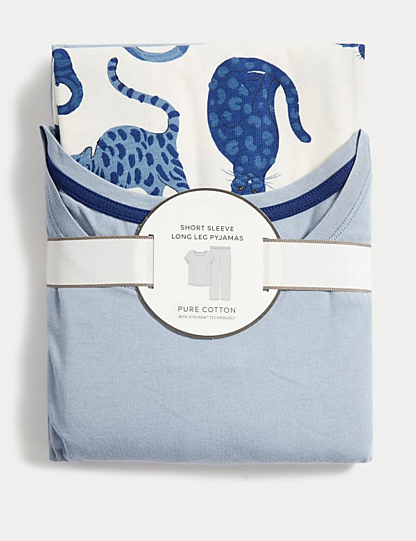 Pure Cotton Cat Print Pyjama Set