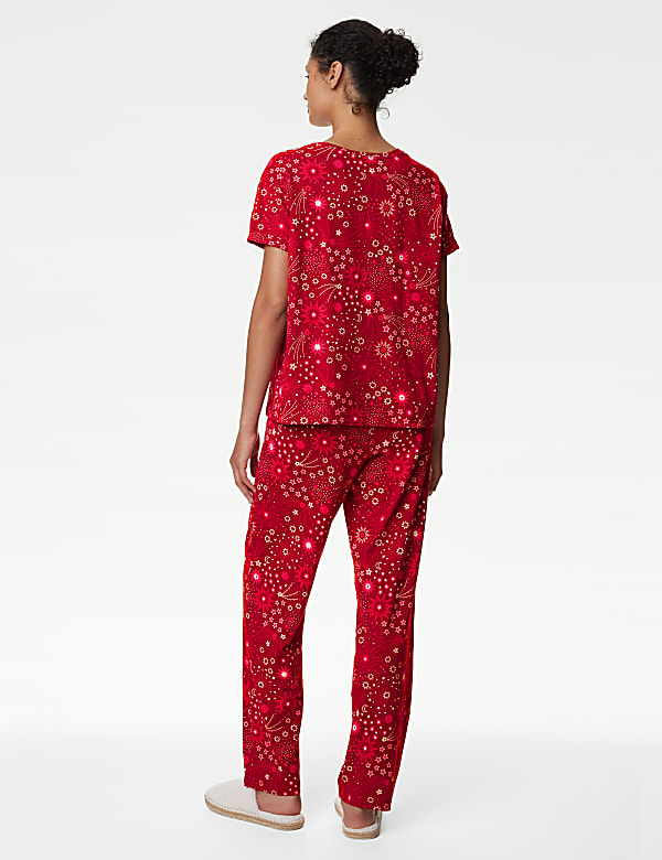 Pure Cotton Star Print Pyjama Set