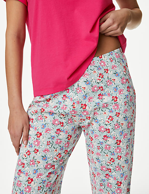 Pure Cotton Floral Print Pyjama Set