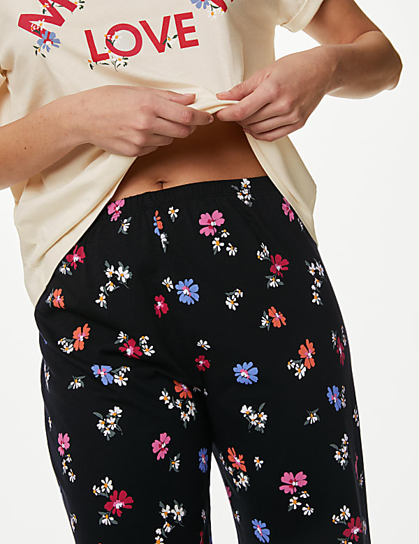 Pure Cotton Floral Print Pyjama Set
