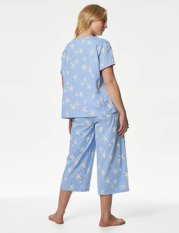 Cotton Rich Crop Leg Pyjama Set
