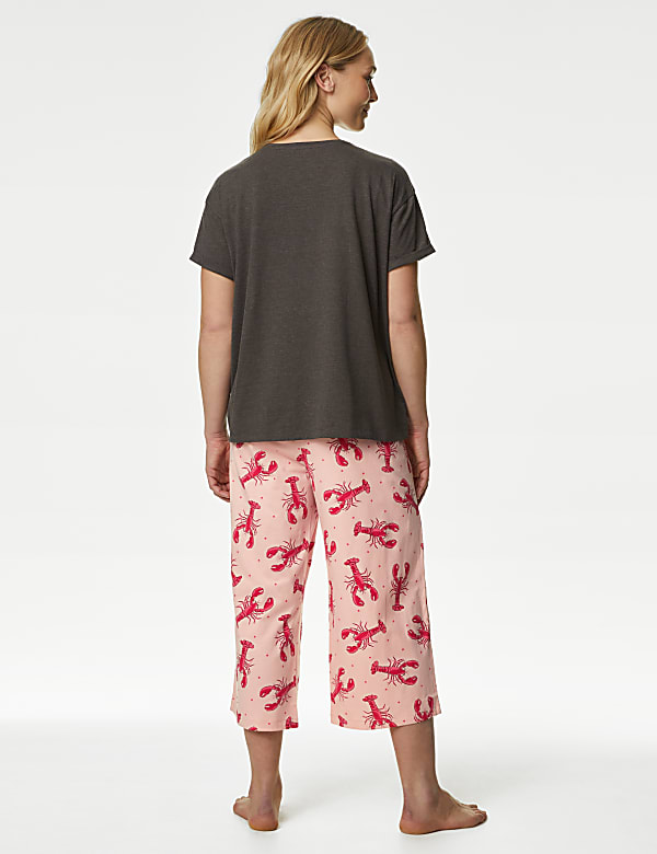Cotton Rich Crop Leg Pyjama Set