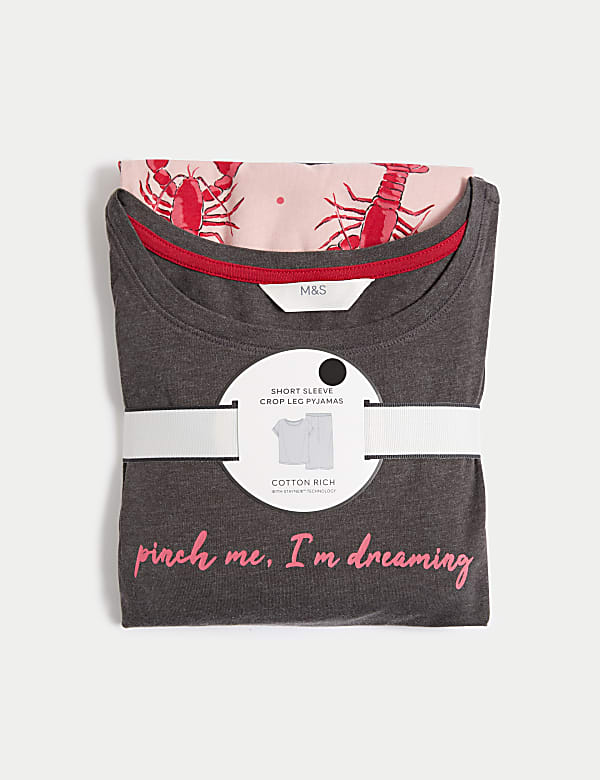 Cotton Rich Crop Leg Pyjama Set
