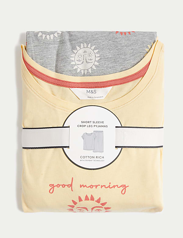 Cotton Rich Crop Leg Pyjama Set