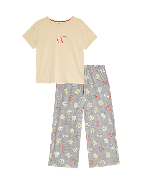 Cotton Rich Crop Leg Pyjama Set