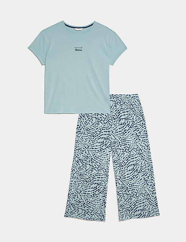 Cotton Rich Crop Leg Pyjama Set - HR