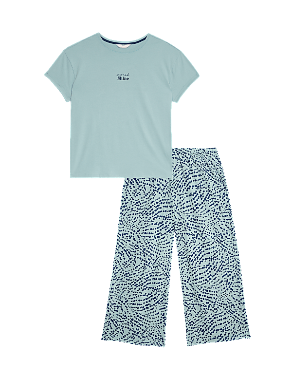 Cotton Rich Crop Leg Pyjama Set