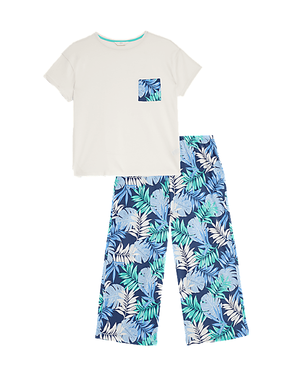 Cotton Rich Crop Leg Pyjama Set