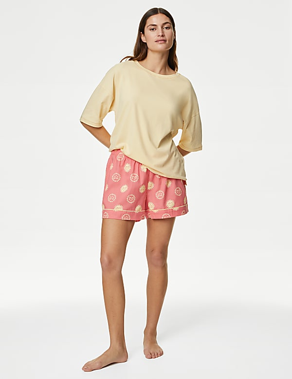 Cotton Rich Printed Shortie Set