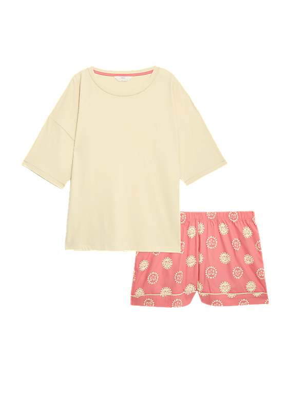 Cotton Rich Printed Shortie Set