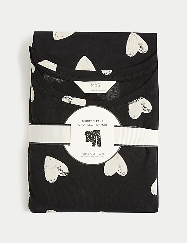 Pure Cotton Printed Cropped Pyjama Set
