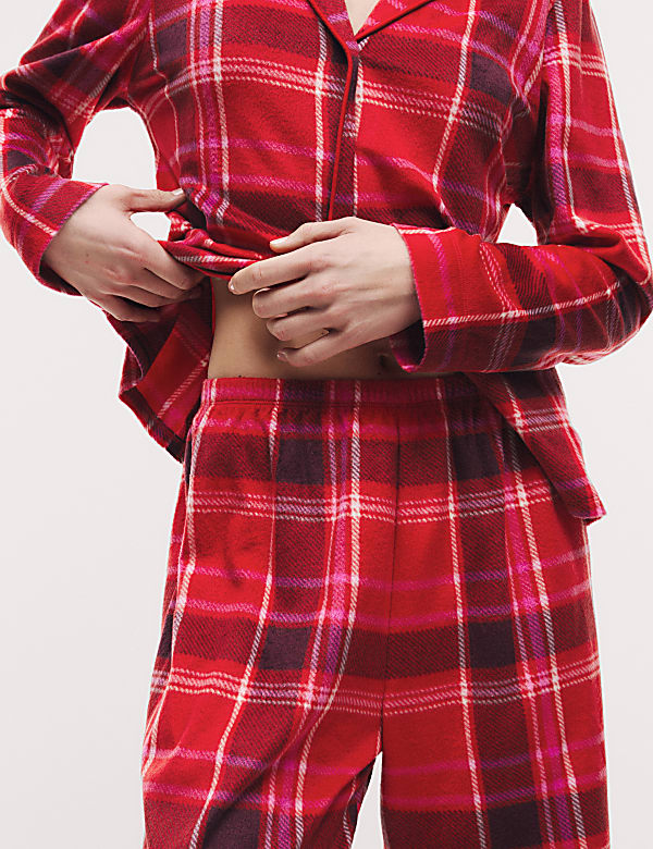 Fleece Printed Revere Pyjama Set