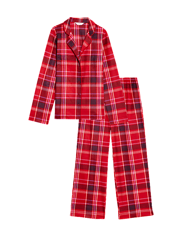 Fleece Printed Revere Pyjama Set