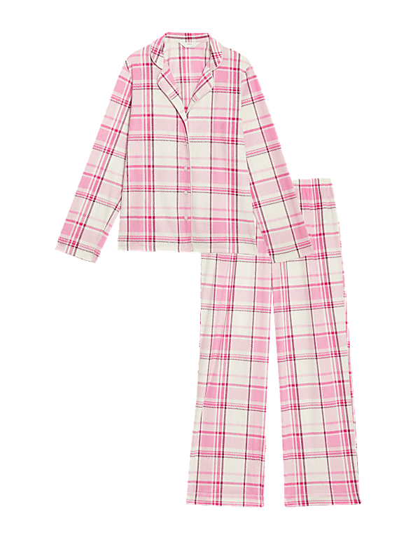 Fleece Printed Revere Pyjama Set
