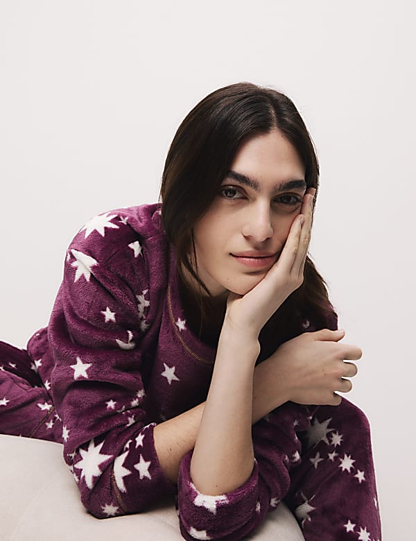 Fleece Printed Pyjama Set