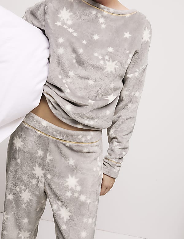 Fleece Printed Pyjama Set