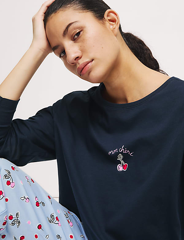Cotton Rich Printed Pyjama Set