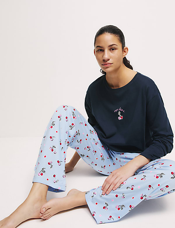 Cotton Rich Printed Pyjama Set