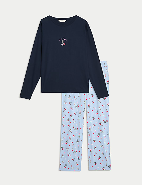 Cotton Rich Printed Pyjama Set - EE