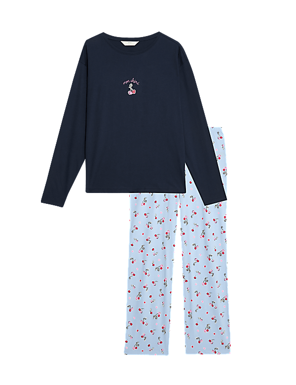 Cotton Rich Printed Pyjama Set