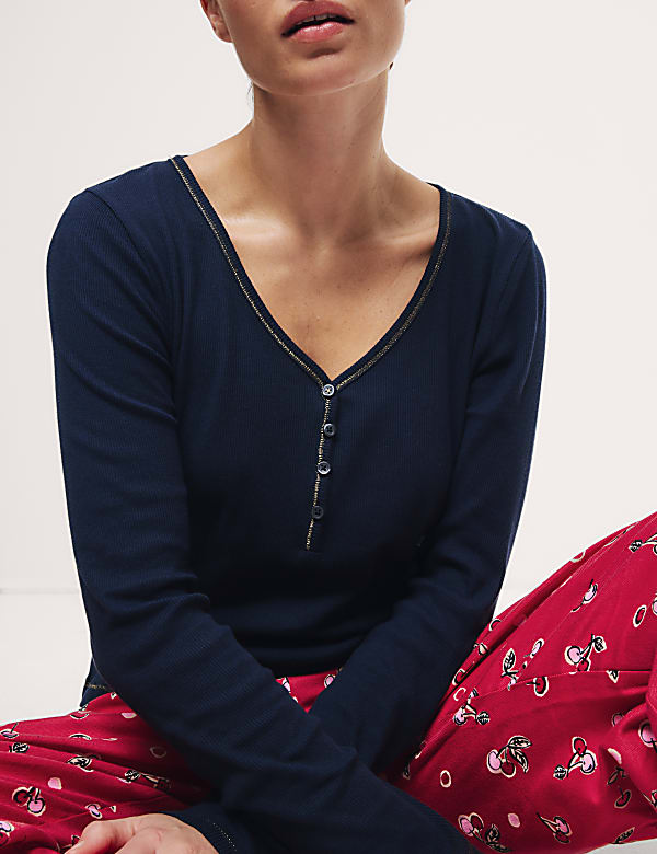 Set Piyama Bermotif Katun Murni - ID