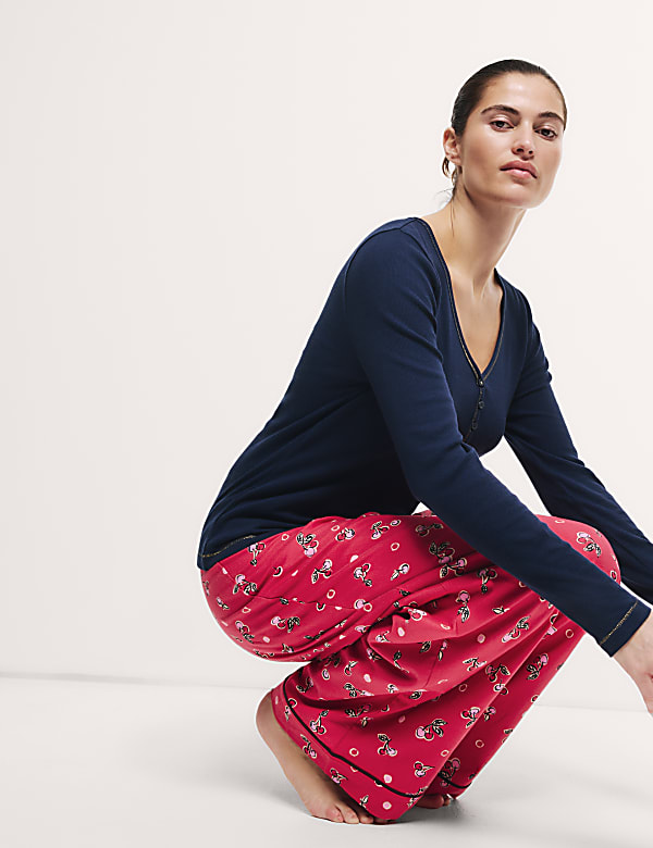 Set Piyama Bermotif Katun Murni - ID