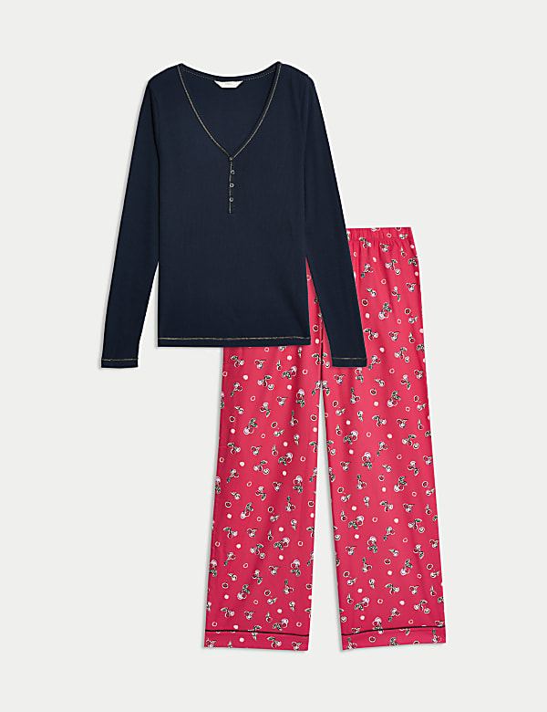 Set Piyama Bermotif Katun Murni - ID