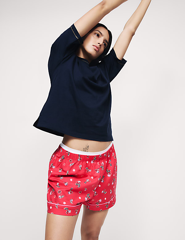 Pure Cotton Printed Shortie Set