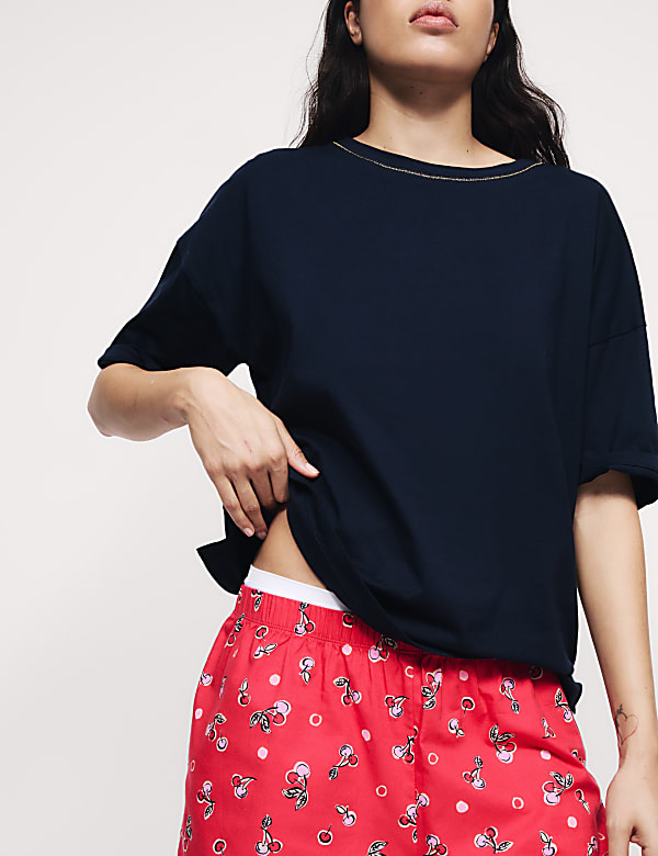 Pure Cotton Printed Shortie Set