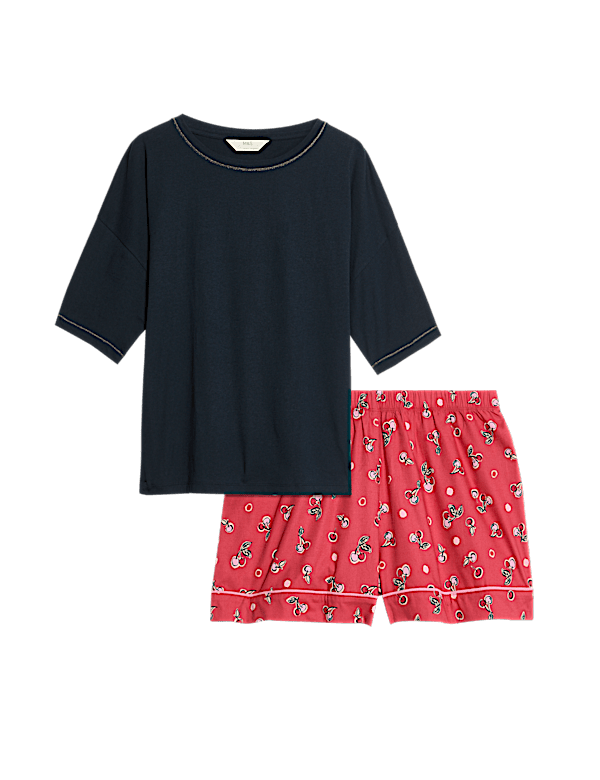 Pure Cotton Printed Shortie Set