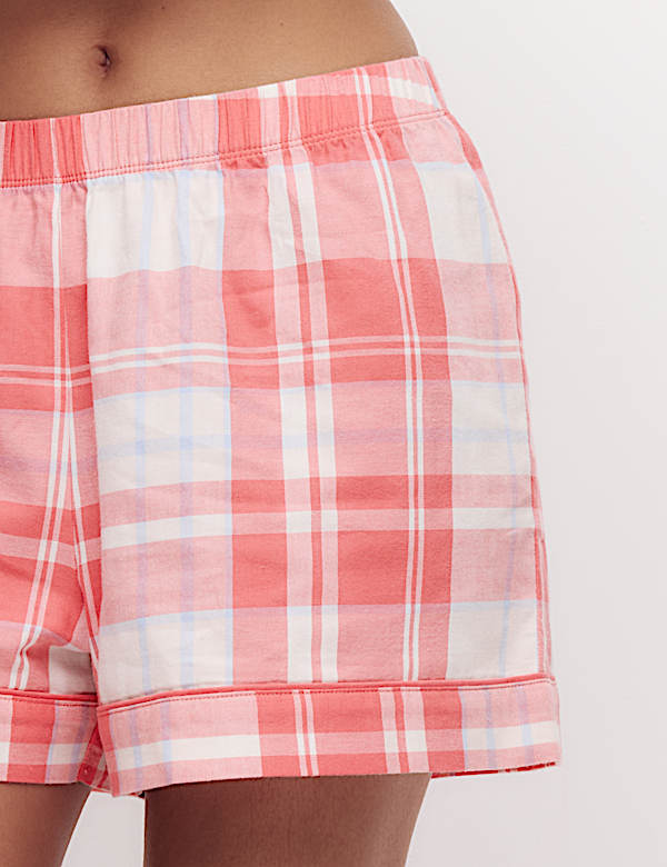 Pure Cotton Checked Shortie Set - KG