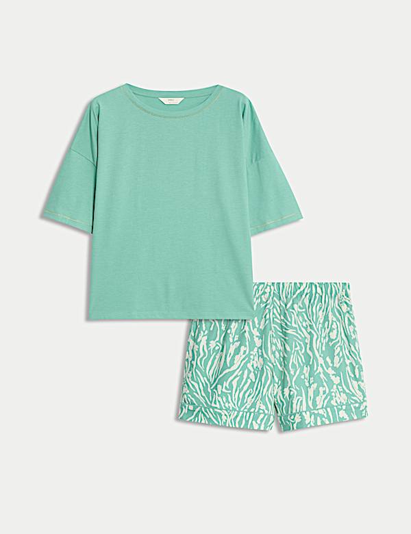 Cotton Rich Printed Shortie Set - JO