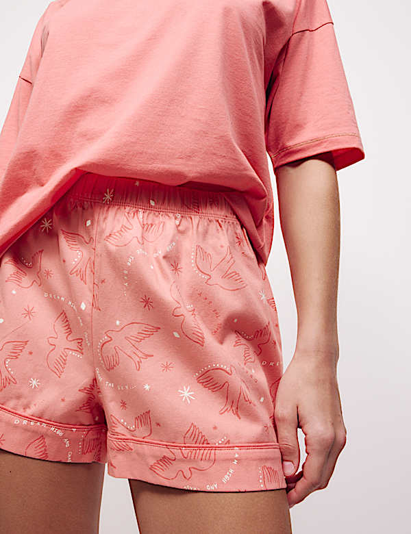 Σετ πιτζάμες με σορτς με print, με υψηλή περιεκτικότητα σε βαμβάκι - GR