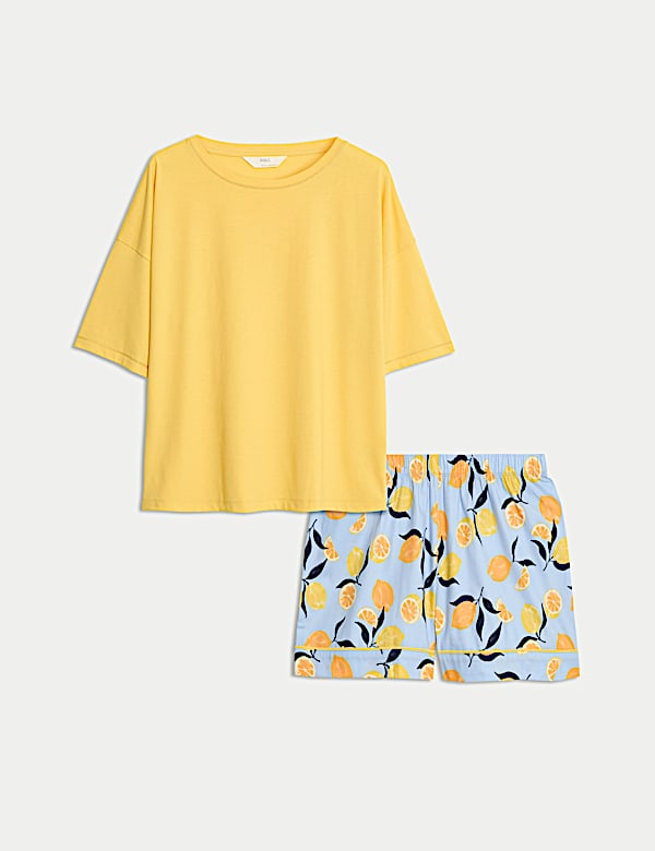 Ensemble shorty en coton avec imprimé - FR