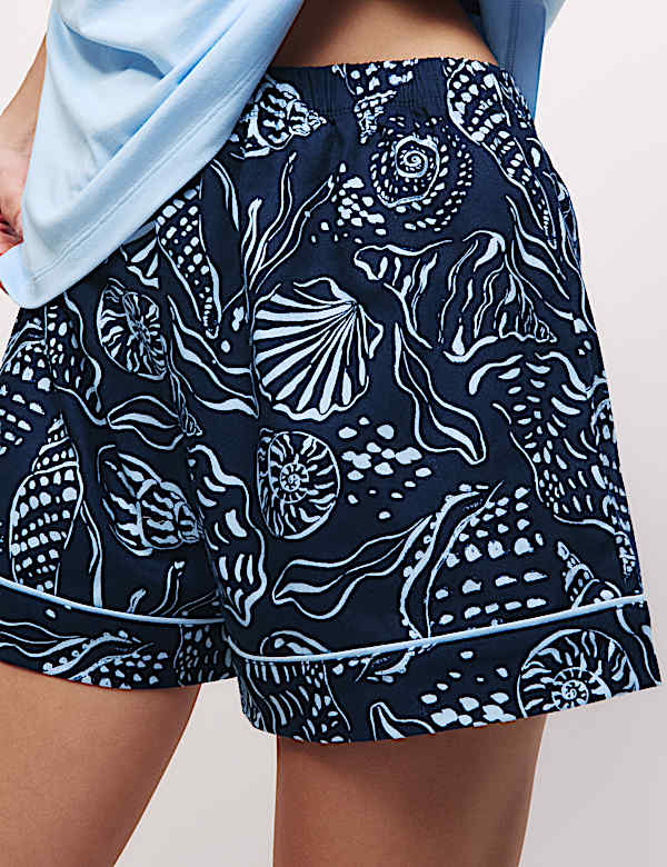 Cotton Rich Printed Shortie Set - CA