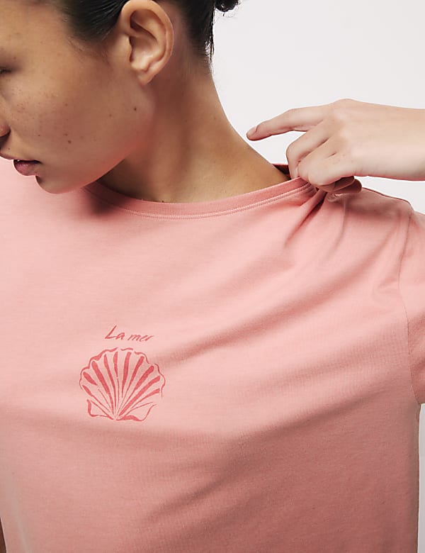 Cotton Rich Printed Cropped Pyjama Set - MX