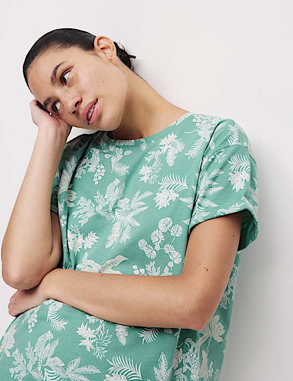 Cotton Rich Printed Cropped Pyjama Set - US