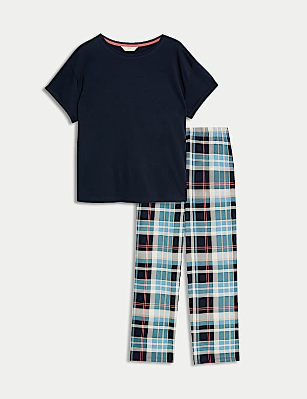 Cotton Rich Printed Cropped Pyjama Set - KG