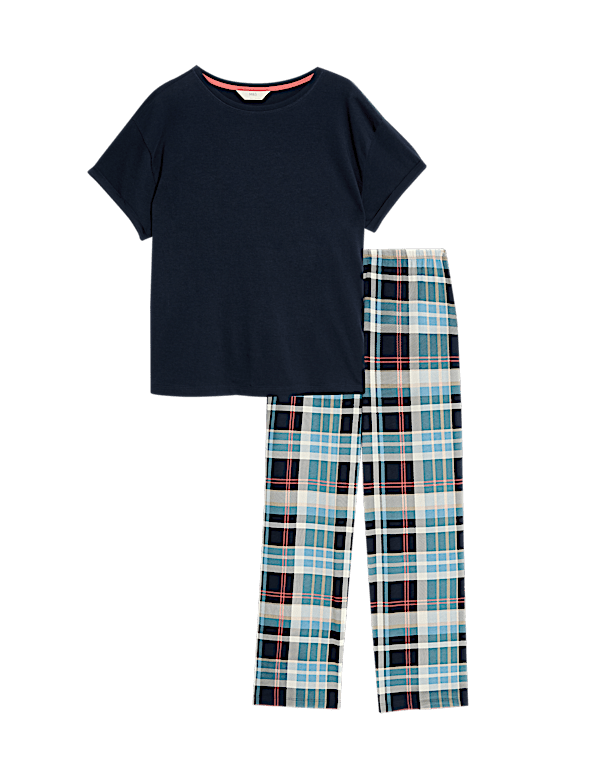 Cotton Rich Printed Cropped Pyjama Set